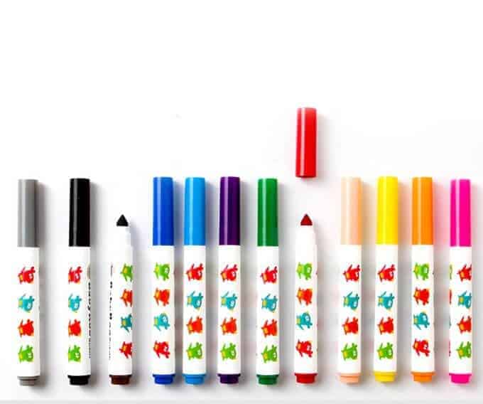 Baby Roo Washable Markers Set(12 Colors) ปากกามาร์คเกอร์ไร้สารพิษ 12 สี