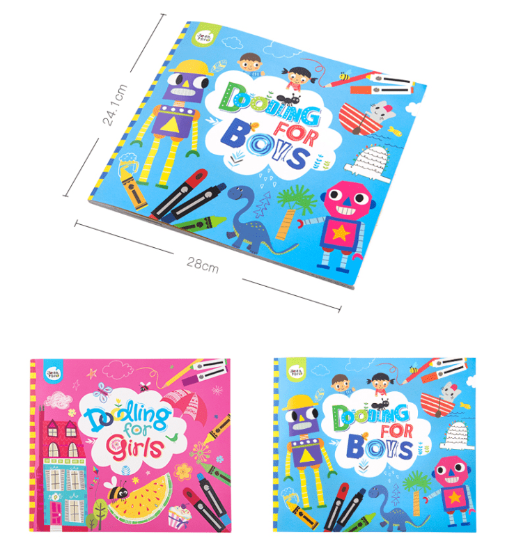 Doodling for boys and girlหนังสือสอนวาดภาพ(เด็กผู้ชายและผู้หญิง)