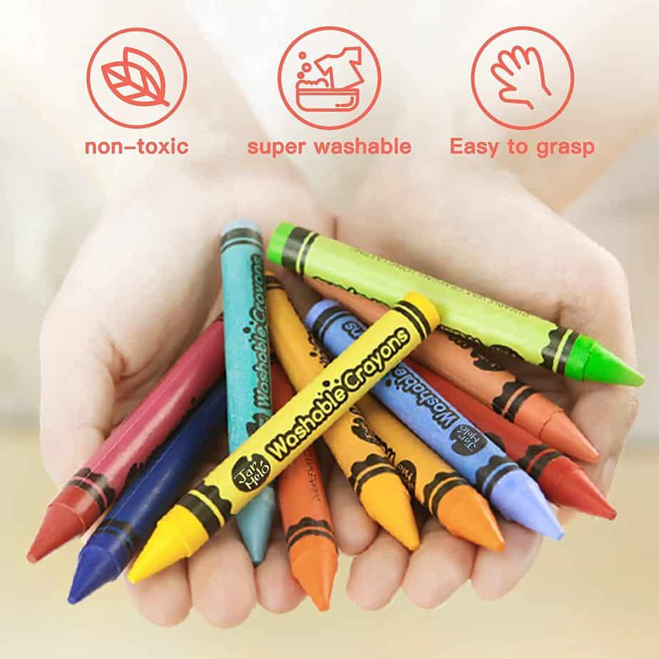 Durable Wax Crayons ดินสอสีเทียนสำหรับเด็ก สีเทียนปลอดสารพิษสำหรับเด็ก