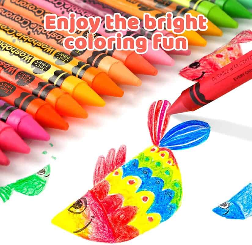 Durable Wax Crayons ดินสอสีเทียนสำหรับเด็ก สีเทียนปลอดสารพิษสำหรับเด็ก