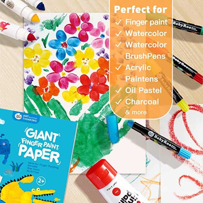 Finger Paint กระดาษวาดภาพสำหรับสี 30 แผ่น